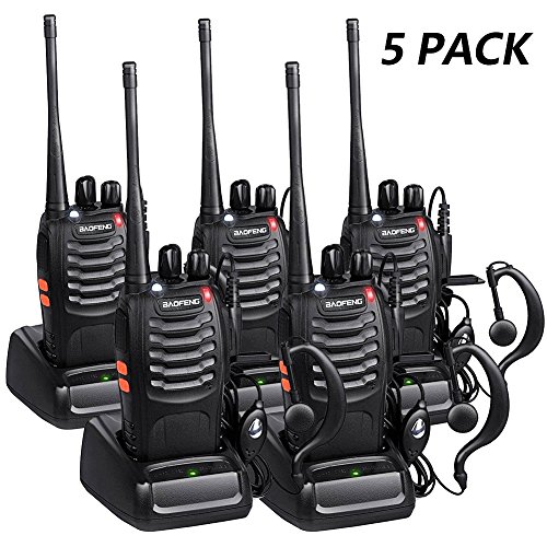 5 Pack Walkie Talkie For Group Use
