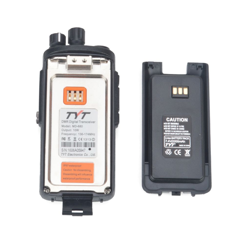 TYT MD-680 Digtial Walkie Talkie 10W DMR UHF VHF Waterproof Transceiver ...